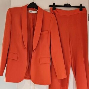 Zara Vibrant Orange Women’s Suit